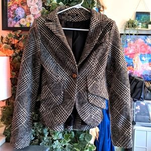 Tweed Jacket with Red Elbow Patches | M